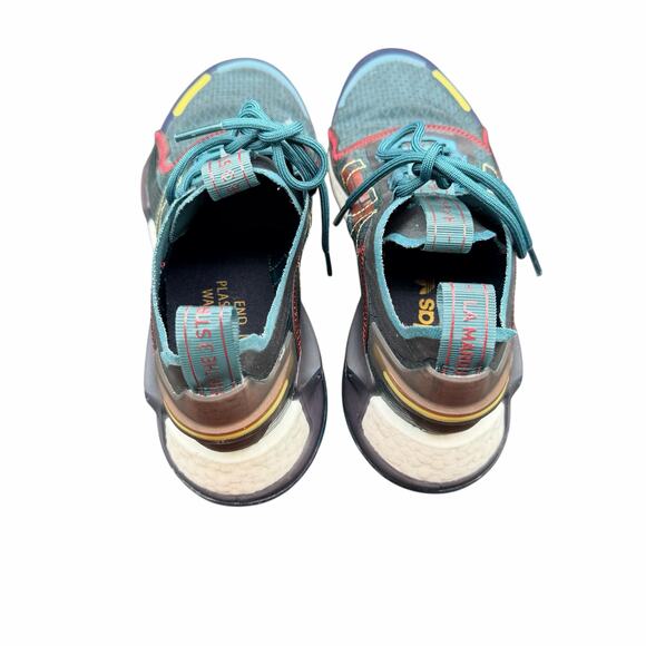 Adidas NMD_R1 V3 Women’s 8.5 Teal Multicolor Boost Running Sneakers - Picture 6 of 13